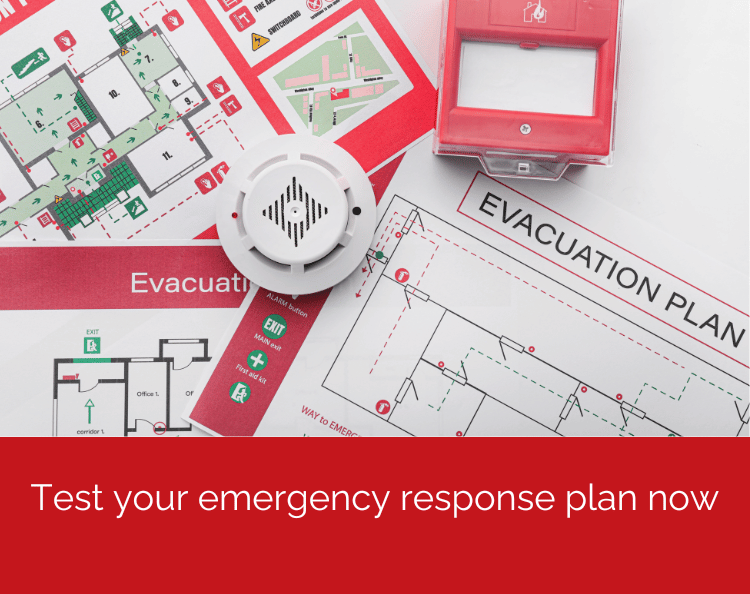 test your emergency plan graphic
