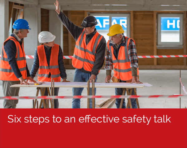 Six steps to an effective safety talk blog graphic