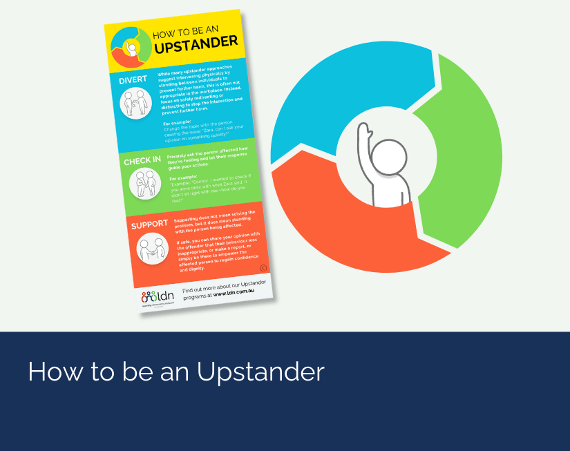 How to be an Upstander infographic