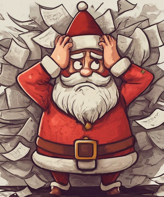 Christmas Stressed Santa